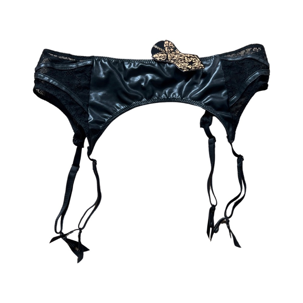 NWT Black Lace Garter Belt
